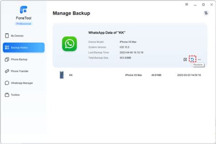 how to restore old whatsapp backup?