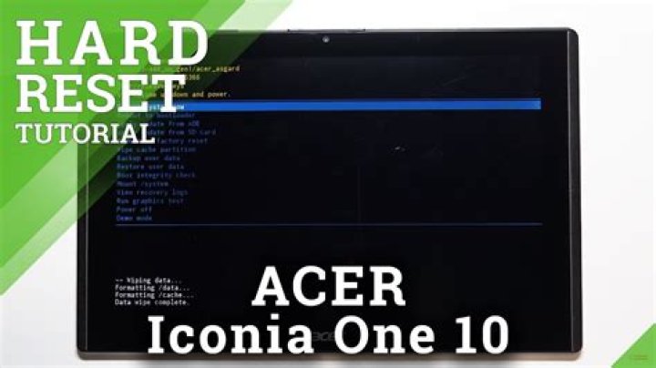 How to Soft & Hard Reset Acer Iconia One 10