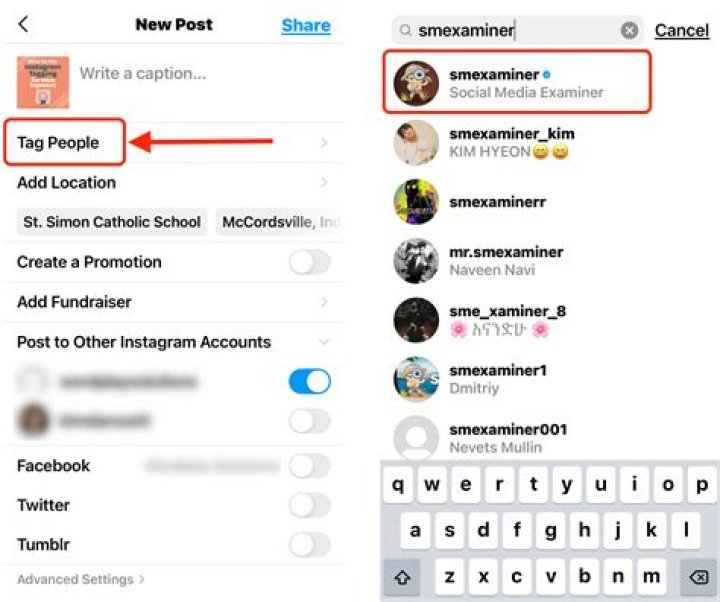 how to tag someone on instagram comments?