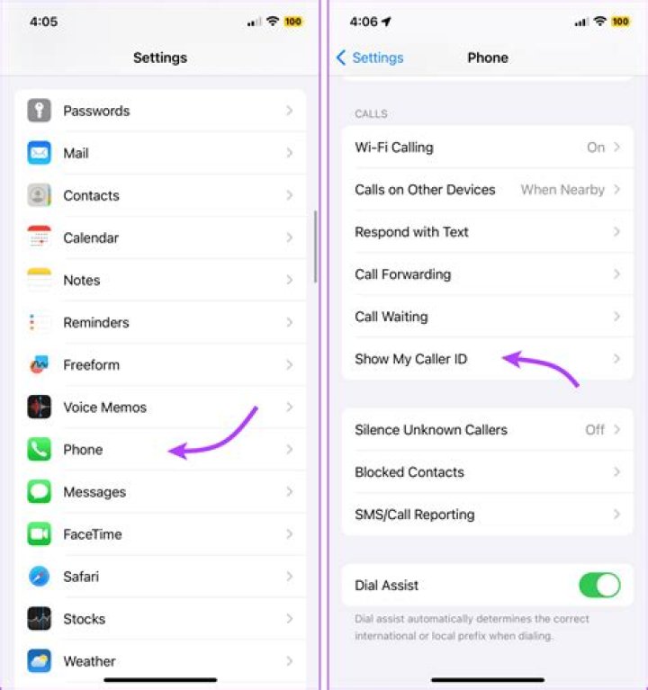how to turn off caller id on iphone 5?