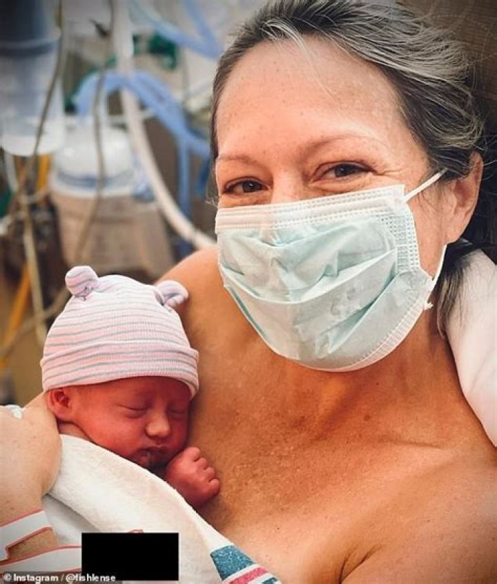 Today star Dylan Dreyer is pictured with her newborn son Rusty for the first time