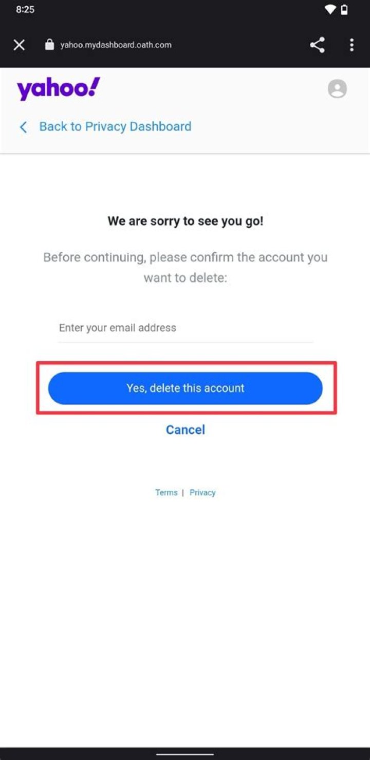 What happens if I delete my yahoo account?