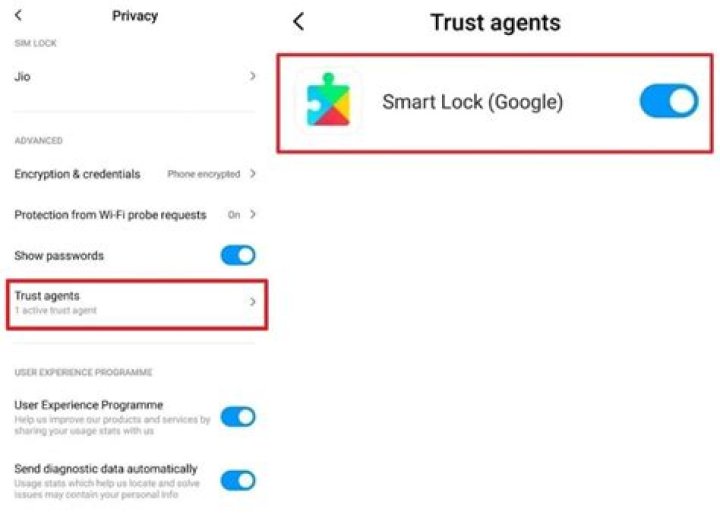 where is google smart lock on android?