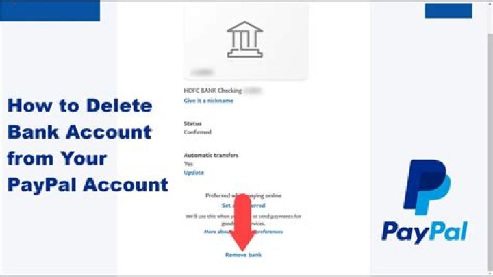 Why can’t I delete my bank account from PayPal?