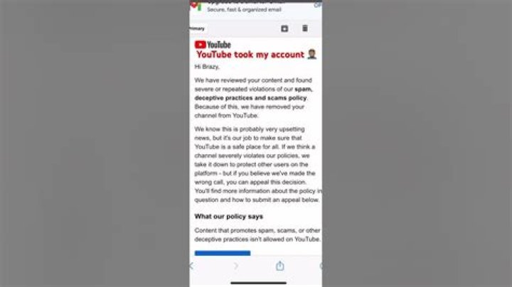 Why did YouTube delete my account?