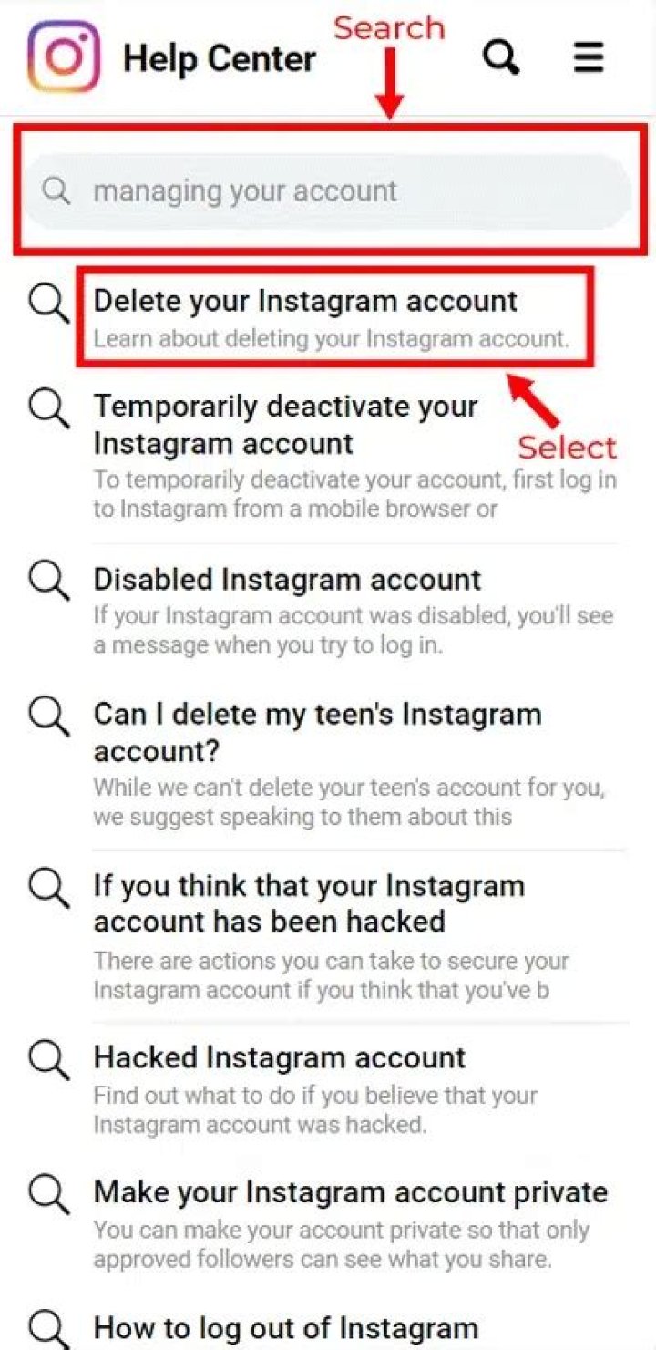 Would Instagram delete my account?